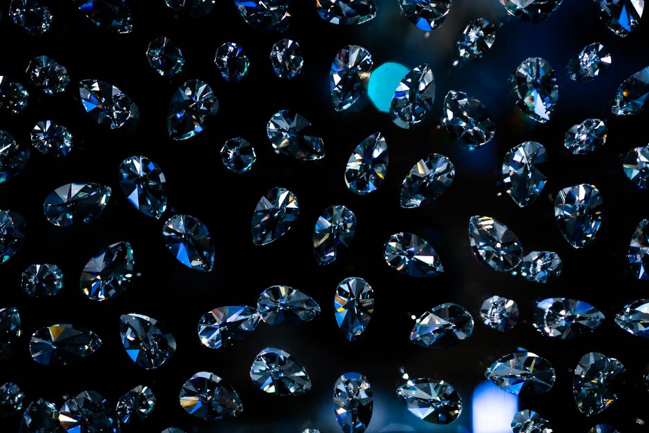 Assorted loose diamonds in various shapes
