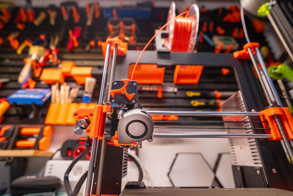 Digital and print design workspace