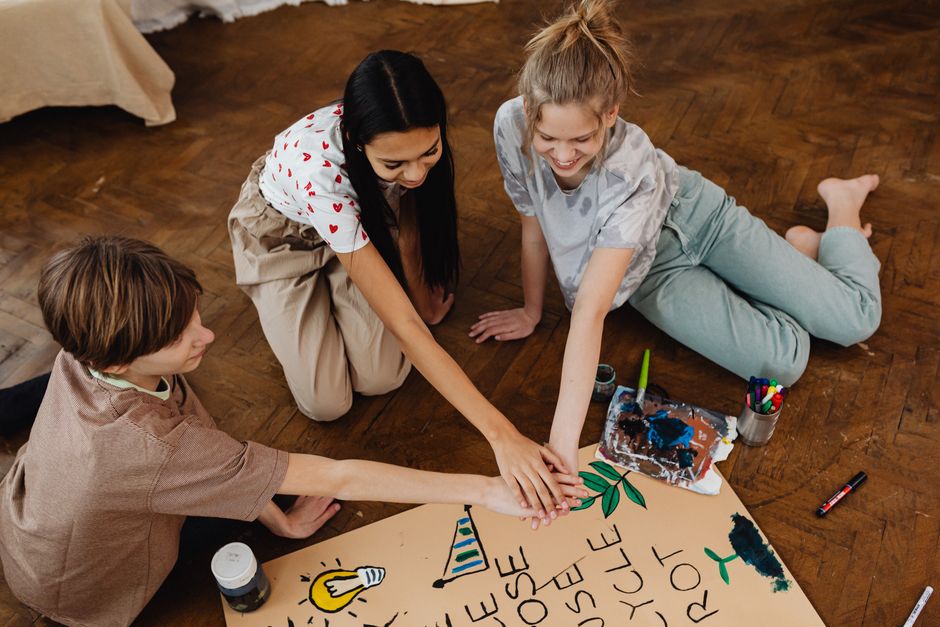 Children participating in an enrichment group activity