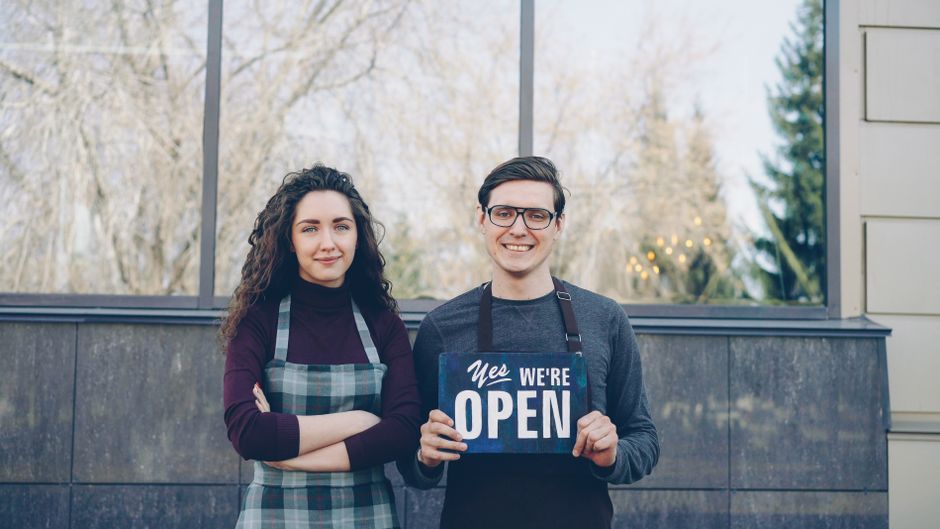Local business owners collaborating in Fresno